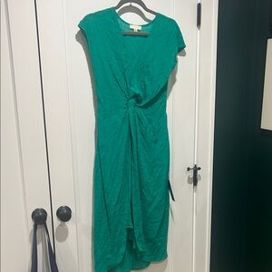 Kelly green midi-length dress, NWT